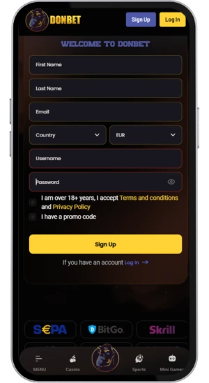 Register and Deposit